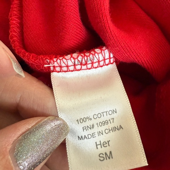 PajamaGram Footie Pajama Women Small Red Cotton Drop Seat One Piece Onesie - Picture 7 of 10